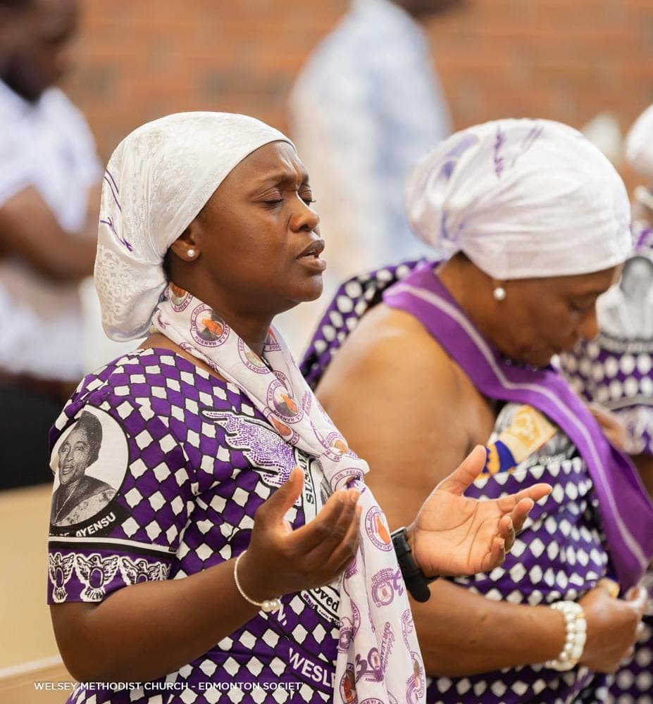 Women’s Fellowship members in worship