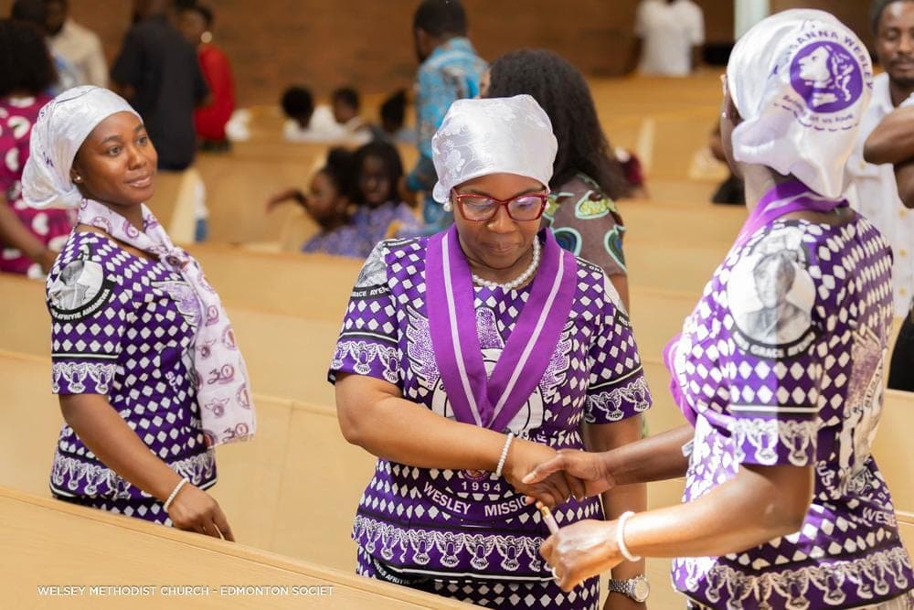 Women’s Fellowship members in worship