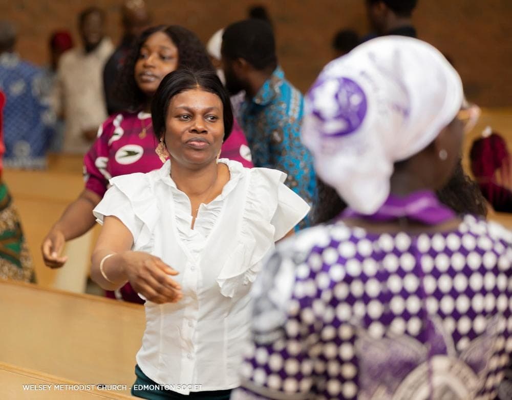 Women’s Fellowship members in worship