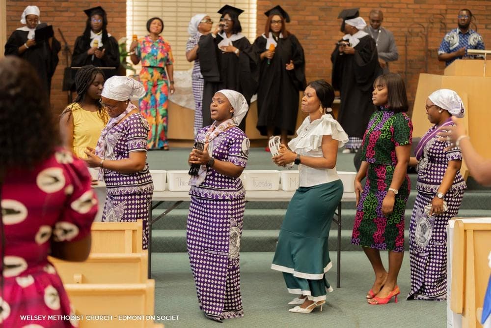 Women’s Fellowship members in worship